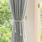 Striped Hollow-Out Tassel Light Filtering Curtain