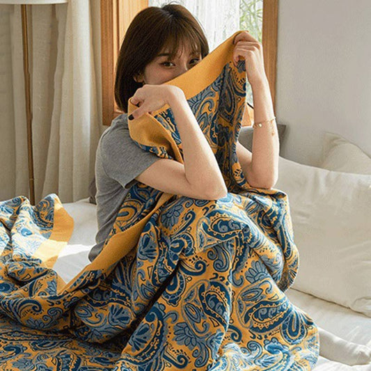 Mixed Color Reversible Gauze Bath Towel Soft Cotton