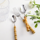 Arashiyama Bamboo & Stainless Steel Cutlery Set – Natural Elegance