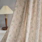 Floral Plaid Splicing Cotton Linen Tassel Curtain