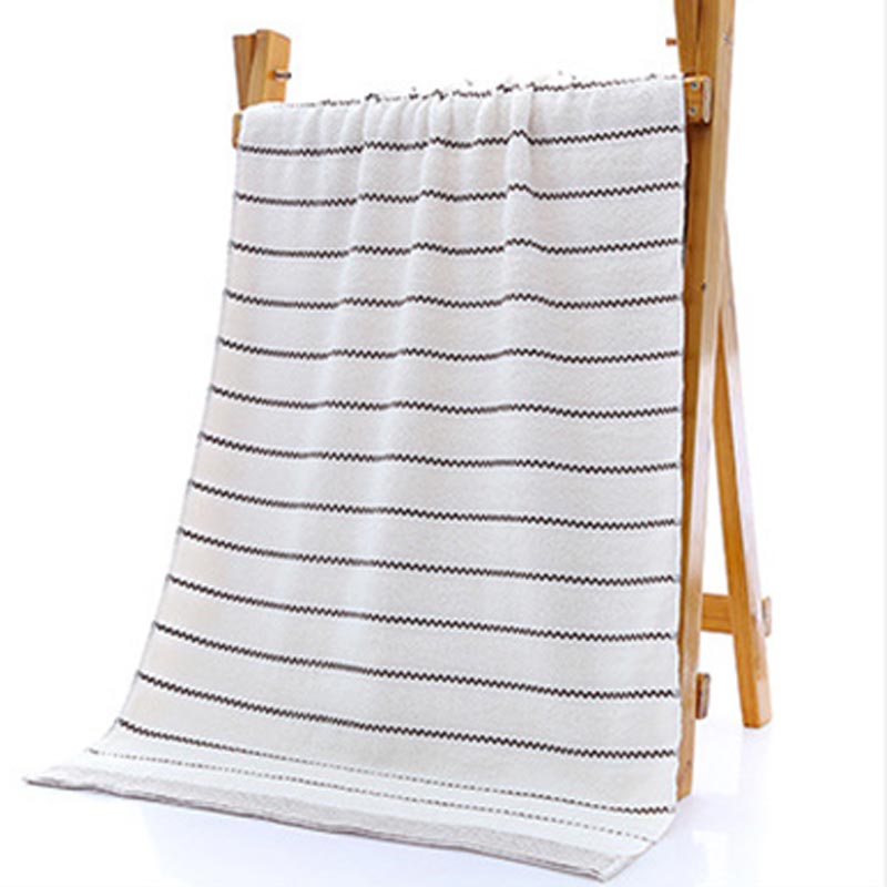 Striped Bath Towel Bathroom Towel Set 100% Cotton