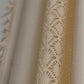 Beige Hollow-Out Light Filtering Tassel Curtain