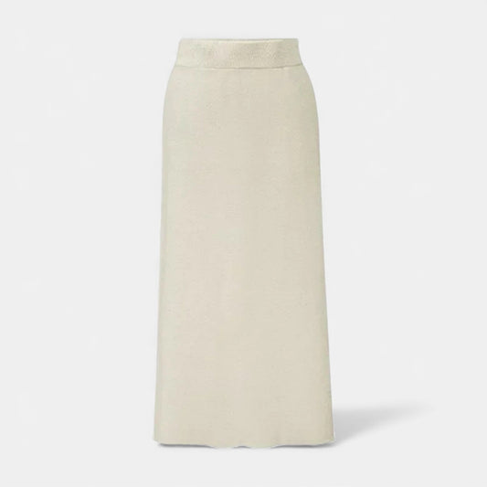 Virashoper Women’s Wool A-Line Split Midi Skirt