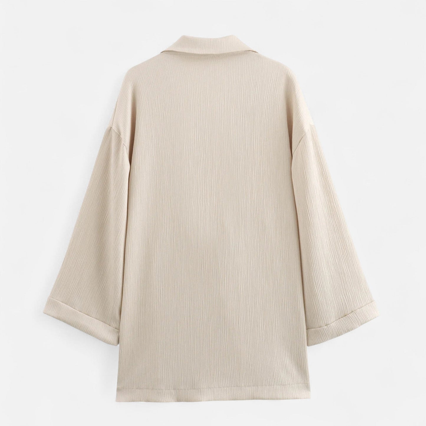 Virashoper Women’s Wrinkled Suit Jacket & Pants Set – Sculpted Autumn Elegance