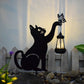 Cat Solar Garden Light with Hanging Lantern – Decorative Outdoor LED