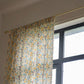 Yellow Flower Tassel Light Filtering Cotton Linen Curtain