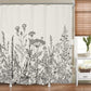 Rural Waterproof Decorative Shower Curtain