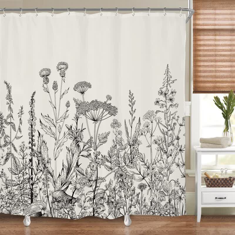 Rural Waterproof Decorative Shower Curtain