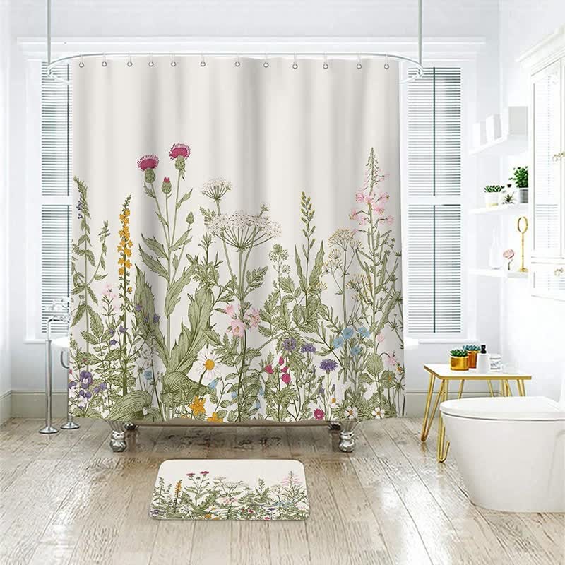 Rural Waterproof Decorative Shower Curtain