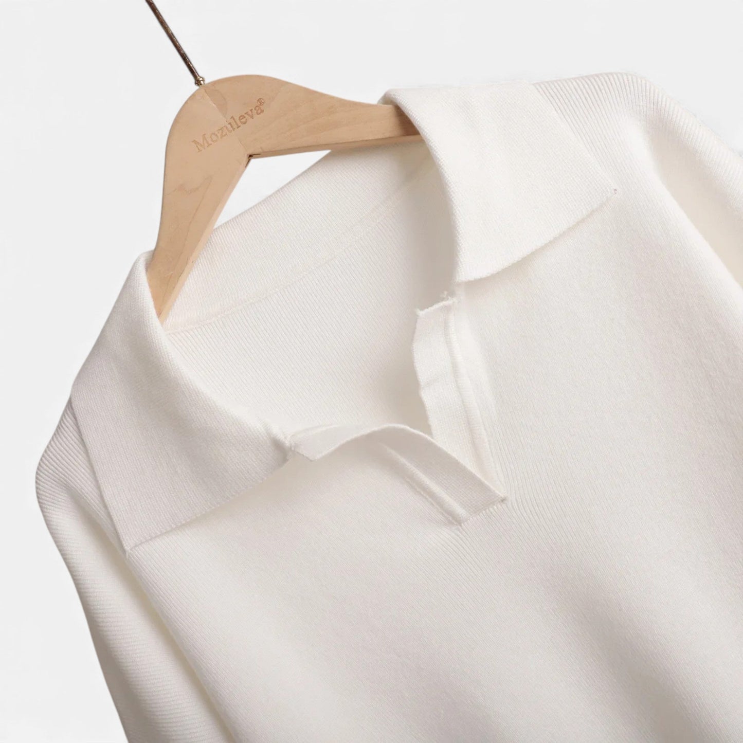 Virashoper Women’s Cashmere-Feel Polo Lounge Set with Elegant Knit Detail