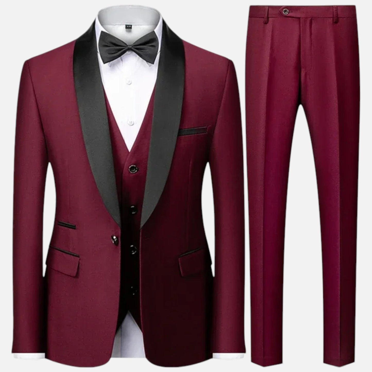 Virashoper Men’s Three-Piece Wedding & Party Suit