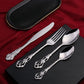 Stainless Steel Cutlery Set with Hand-Forged Finish