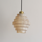 Stripped Glass Brass Pendant Light