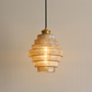 Stripped Glass Brass Pendant Light