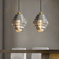 Stripped Glass Brass Pendant Light