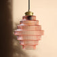 Stripped Glass Brass Pendant Light