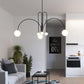 Art Deco Thin Glass Ball Chandelier