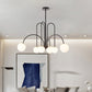 Art Deco Thin Glass Ball Chandelier