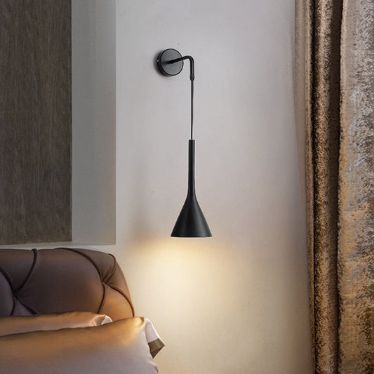 Scandinavian Bedside Pendant Wall Light – Adjustable Cord