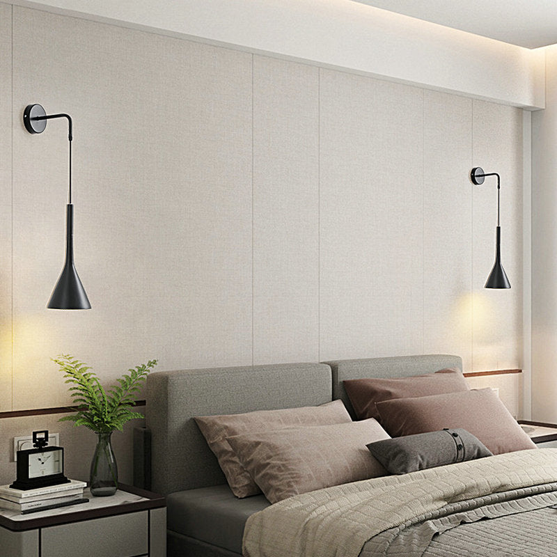 Scandinavian Bedside Pendant Wall Light – Adjustable Cord