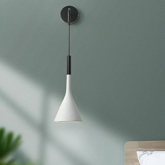 Scandinavian Bedside Pendant Wall Light – Adjustable Cord
