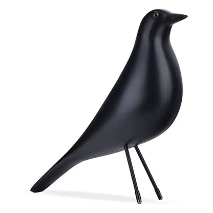 Scandi House Bird – Nordic Decorative Figurine in Black or White