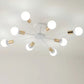 Black Simple Iron Multi-Head Chandelier