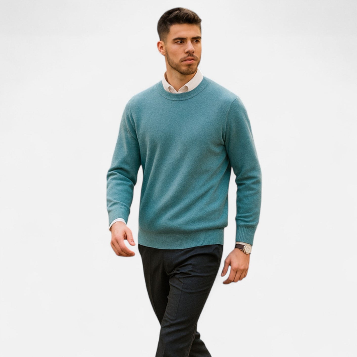 Virashoper Men’s Heritage Knit Cashmere Sweater