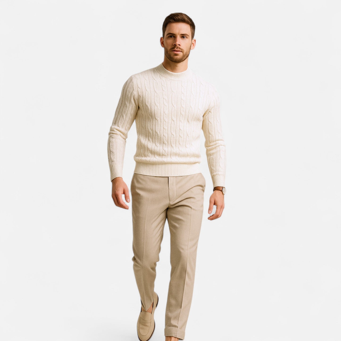 Virashoper Men’s Classic Crewneck Knit Sweater