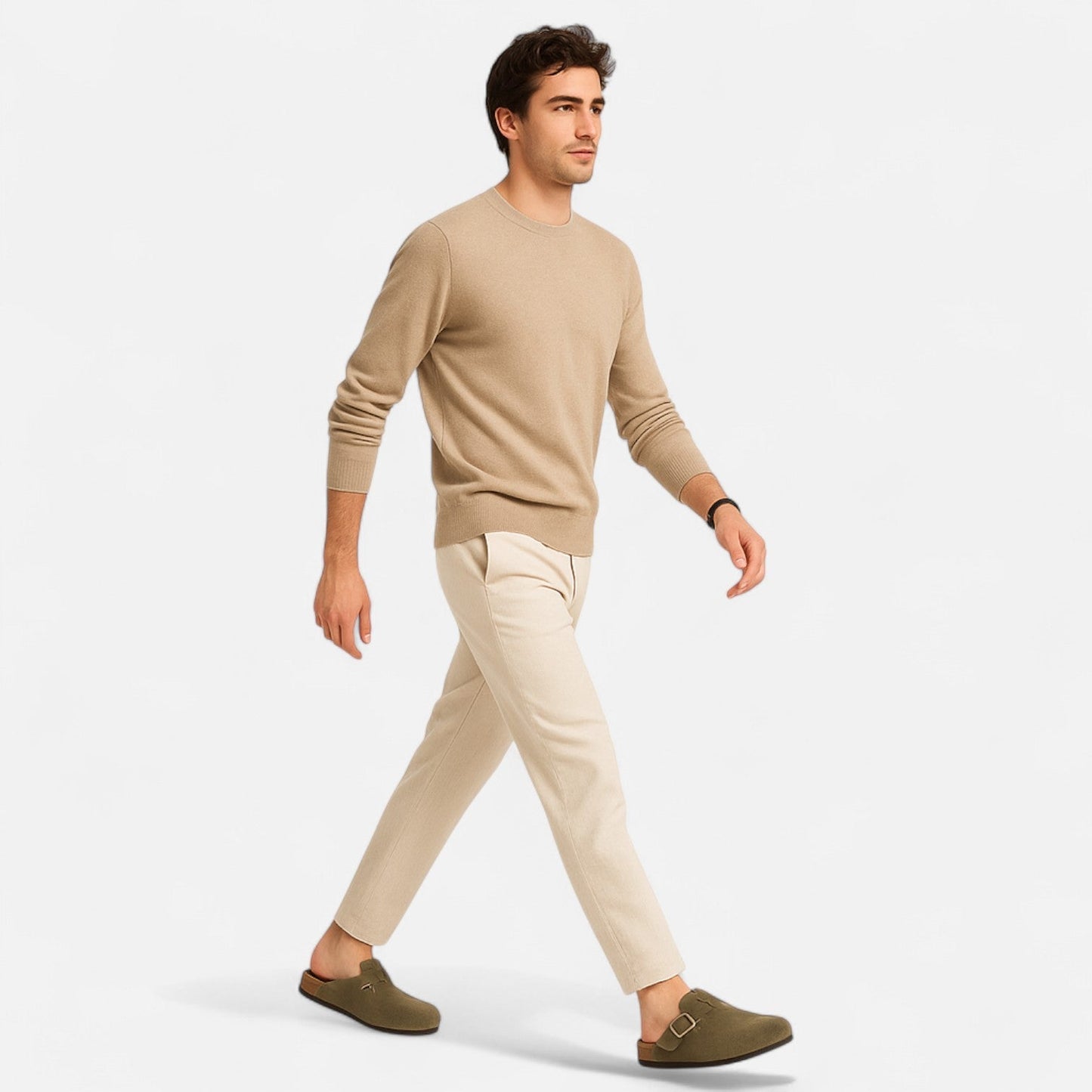 Virashoper Men’s Suede Mules – Sculpted Clog-Inspired Comfort