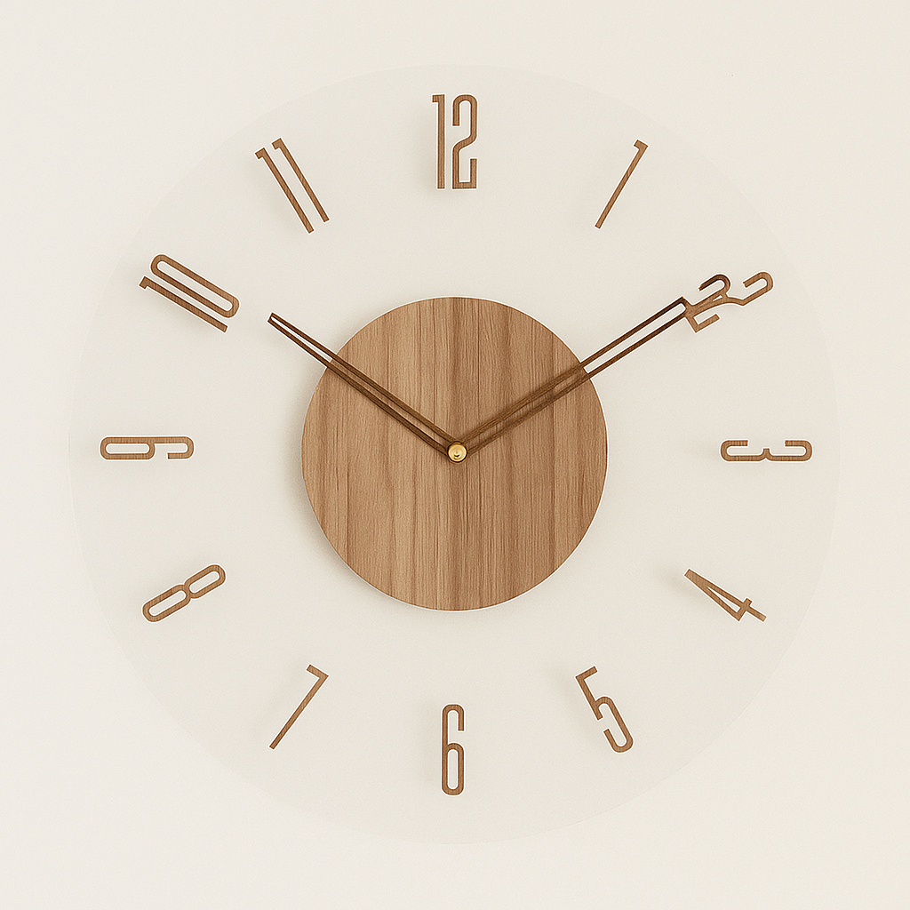 Nordic Wooden Wall Clock – Timeless Minimalism