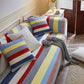 Colorful Striped Quilted Sofa Chic Protector Couch Cover