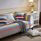 Colorful Striped Quilted Sofa Chic Protector Couch Cover