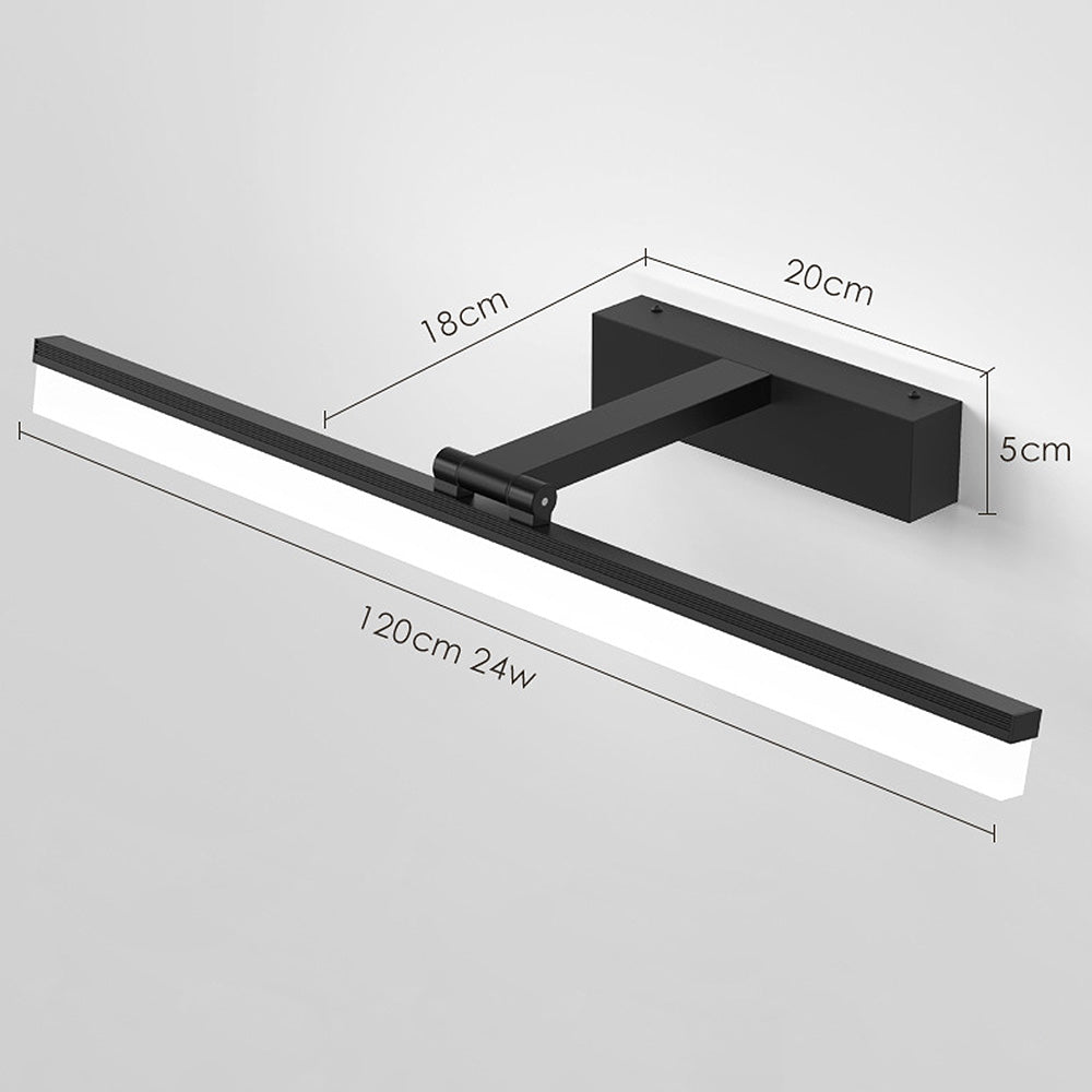 Contemporary Black LED Mirror Bathroom Light