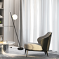 Nordic Black Floor Lamp with Glass Bulb