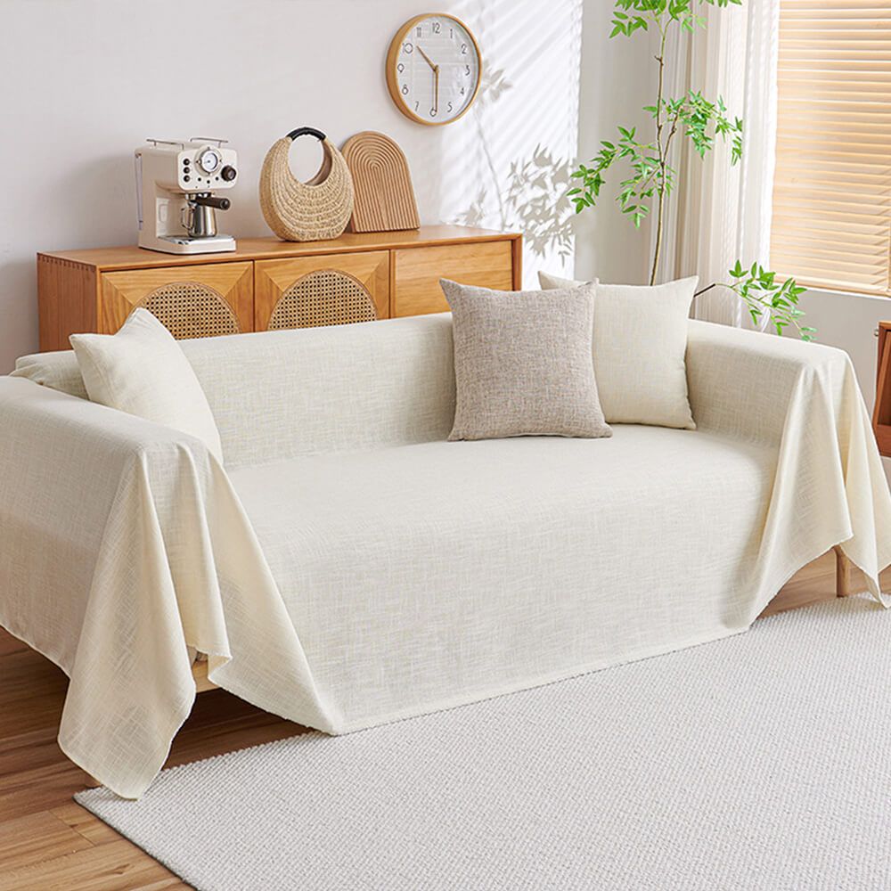Modern Minimalist Linen Fringe Durable Couch Cover 180x380cm