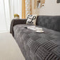Irregular Checkerboard Striped Puff Velvet Couch Cover