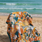 Flower Bird Cotton Reversible Beach Bath Towel