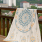 Flower Print Jacquard Cotton Bath Towel 70x140cm
