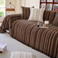 All-Season Striped Tassels Chenille Durable Couch Cover