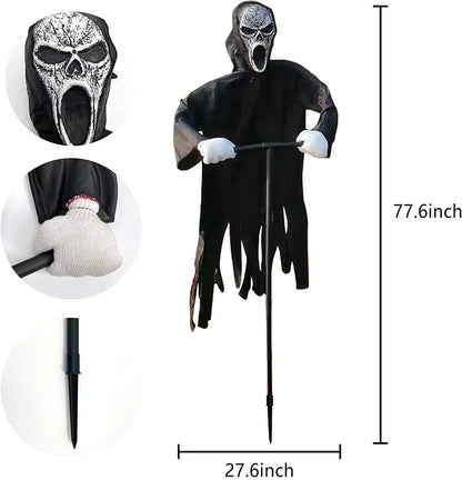 Ghostface Scarecrow Halloween Yard Decoration