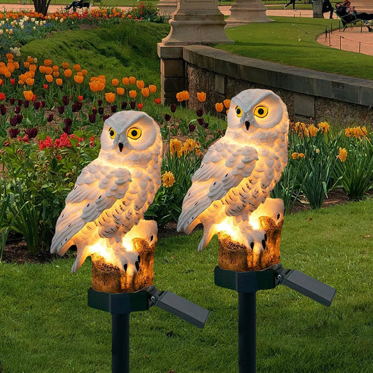 Solar Powered Owl Lamp (set of 2)
