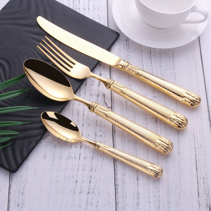 Elnoora Gold Stainless Steel Cutlery Set