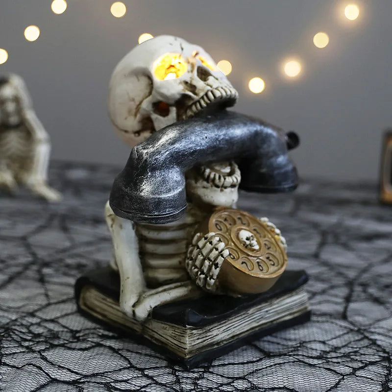Halloween Skull Phone Decoration