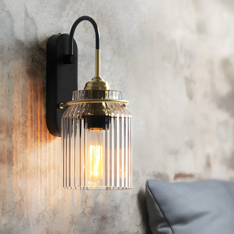 Industrial Glass Funnel Wall Lamp