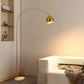 Nordic Arc Floor Lamp with Hemispherical Shade
