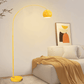 Nordic Arc Floor Lamp with Hemispherical Shade