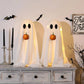 Light-Up Halloween Ghost with Pumpkin Mouth