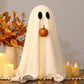 Light-Up Halloween Ghost with Pumpkin Mouth