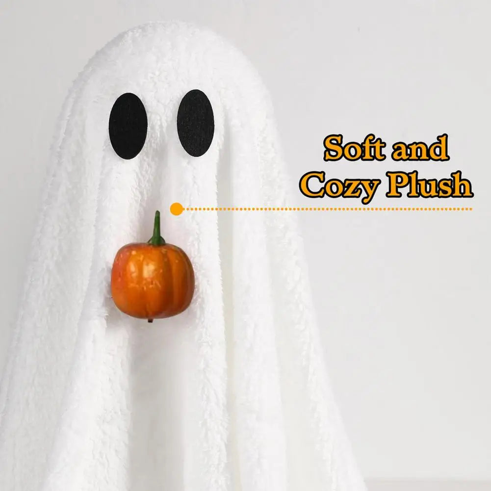 Light-Up Halloween Ghost with Pumpkin Mouth